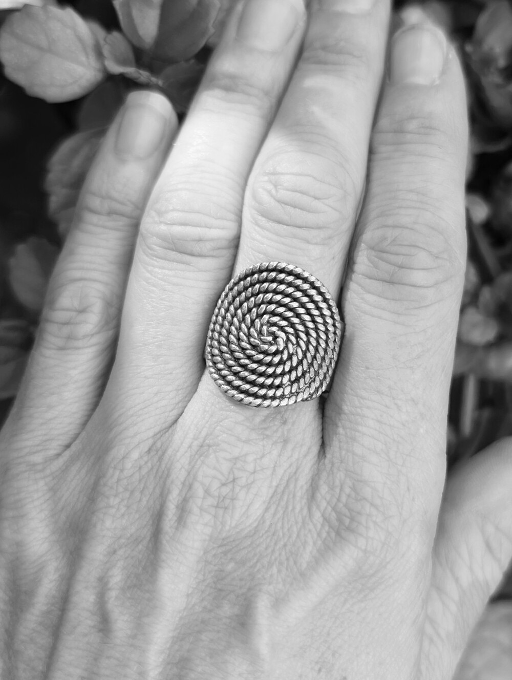 Stunning Oversized Vintage Taxco Sterling Silver Ring- Size 8.5